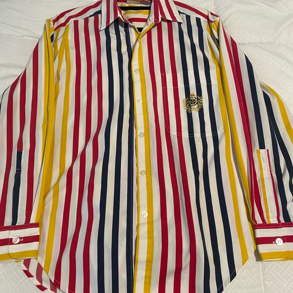 Vintage Huntington Ridge Stripped Button up